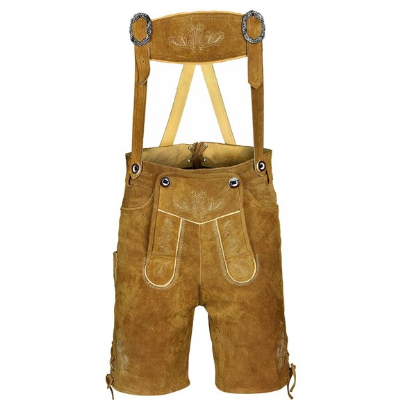 Men Traditional German Lederhosen Oktoberfest Lederhosen 100% Real Leather NEW - Picture 4 of 5